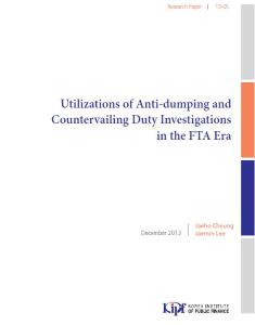 13-05 Utilizations of Anti-dumping and Countervailing Duty Investigations in the FTA Era cover image